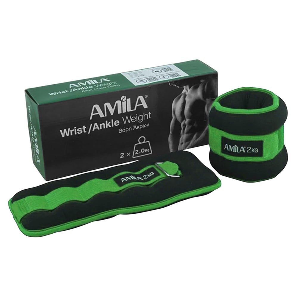 Fitness weights, Amila, for ankles and wrists, 2x2 kg, neopr