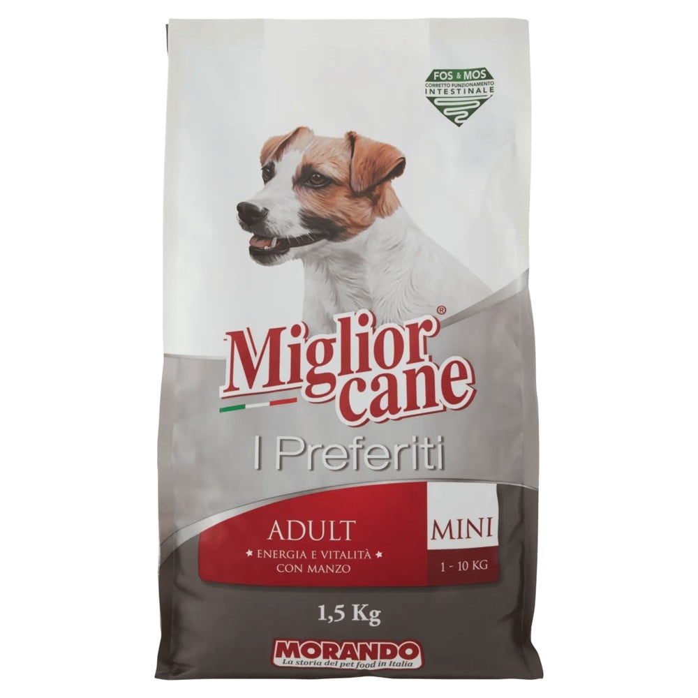 Professional dog food, Migliorcane, 1.5 kg, Adult, with beef