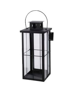 Decorative lantern, M, metal/glass, black