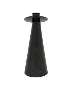 Candle holder, S, metal, black, Ø8.5xH20.5 cm