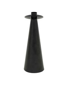 Candle holder, M, metal, black, Ø8.5xH24.5 cm