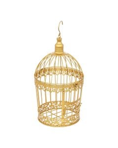 Decorative cages, Cory, S, metal, golden, Ø20xH42 cm