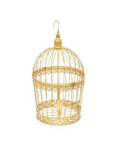 Decorative cages, Cory, M, metal, golden, Ø25xH42.5 cm