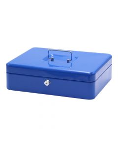 Kasaforte portabel, ngjyra blu, Celik, 240 x 300 x 90mm