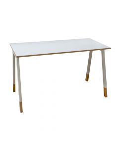 Tavolinë mbledhje, MS01 Enjoy, syprinë melamine, strukturë metali, bezhë, 140x69xH75 cm