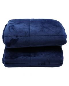 Fleece quilt, double, polyester, blue, 220x250 cm, 250 gr/m²