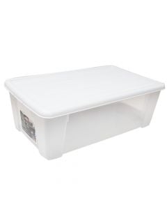 Multifunctional box, Elegance M, plastic, white, 32.5x19xH11 cm