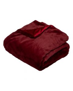 Blanket, polyester, cherry red, 130x180 cm