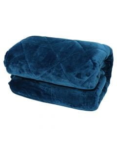 Fleece quilt, single, polyester, blue, 160x220 cm, 250 gr/m²