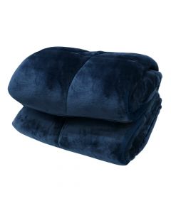 Fleece quilt, single, polyester, blue, 160x220 cm, 250 gr/m²