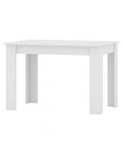 Dining table, melamine, white, 110x75xH74 cm