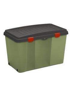 Organization box, Camping, , with lid, plastic, green/black, 80x47xH51cm
