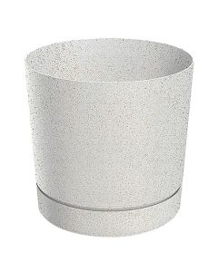 Vazo lulesh, Tubo Eco, plastike, e bardhë, 29.2xH28.2 cm