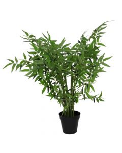 Artificial flower, Bamboo, in pot, plastic, green, 62 cm