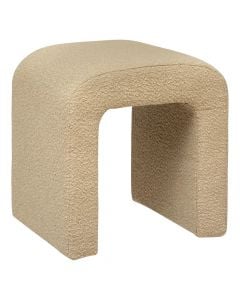 Pouffe, Sevi, polyester/pine wood, beige, 35xH41 cm