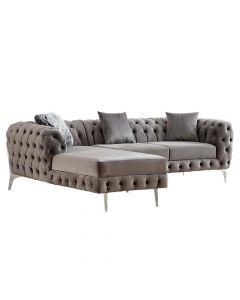 Corner sofa, Elegance, left, textile upholstery, anthracite, 260x90xH77 cm