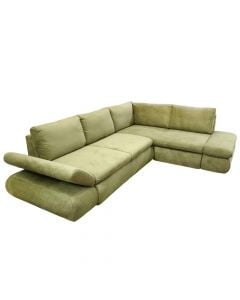 Corner sofa, right, Alice, textile upholstery, dark green, 300x224 cm