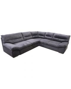 Corner sofa, right, William, textile upholstery, dark blue, 290x254 cm