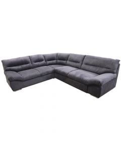 Corner sofa, left, William, textile upholstery, dark blue, 290x254 cm