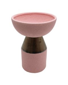 Decorative vase, porcelain, pink/brown, 8x35 cm