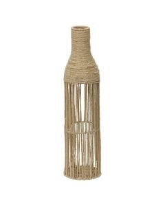 Decorative vase, straw, natural, 60x15 cm