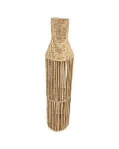 Decorative vase, straw, natural, 70x15 cm