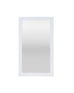 Decorative mirror, rectangular, wall-hung, mdf/glass, white