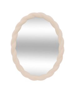 Decorative mirror, Tessa, PP/Glass, beige, 28.5x1.8xH38 cm