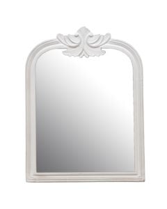 Decorative mirror, wooden, white