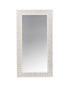 Decorative mirror, wooden, white