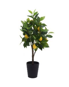 Pemë artificiale, Lemon, në vazo plastike, jeshile/e verdhë, Ø40xH70 cm