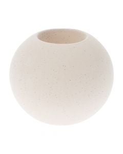 Candle holder, porcelain, white, 10x10xH8 cm