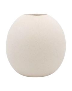 Decorative vase, Belly, porcelain, beige, Ø 7 x H17.5 cm