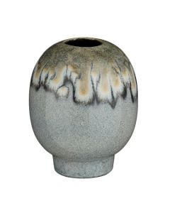 Decorative vase, Helma, stone, blue, Ø20xH25 cm