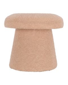 Pouffee, Mushroom, polyester, beige, Ø43xH38 cm