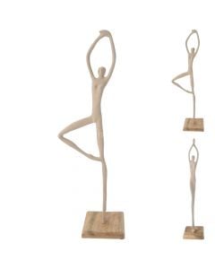 Statujë dekorative, alumin, taupe, 48 cm