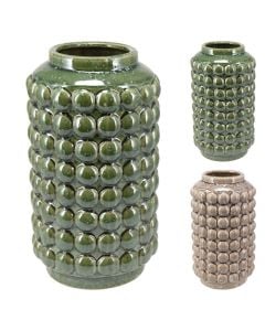 Decorative vase, Bobble, ceramic, assorted, Ø15.5xH27.5 cm