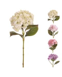 Artificial flower, Hydrangea, plastic, assorted, 65 cm