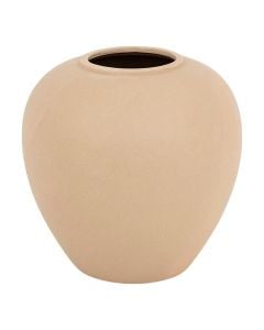 Decorative vase, Rily, ceramic, beige, Ø22xH22 cm