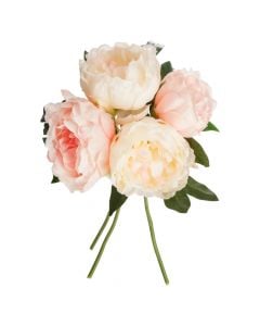 Artificial flower, Peony, polyester/polyethylene, pink, 25x25xH31.5 cm