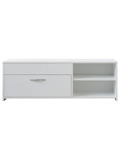 TV Unit, Dina, melamine, white, 120x32x42 cm