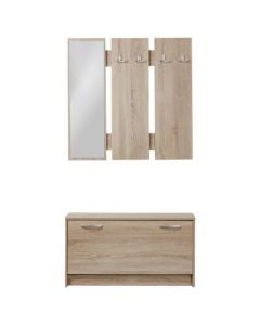 Hall unit, Primo, melamine, artisan,  92x25xH200 cm