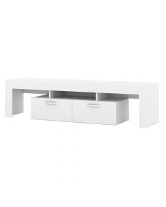 TV stand, melamine, white, 180x40xH45 cm