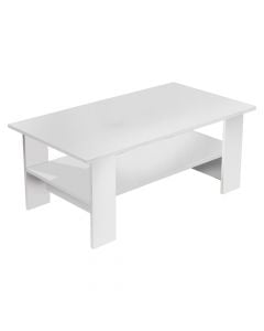 Coffee table, melamine, white, 100x55xH41 cm