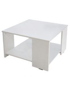 Coffee table, melamine, white, 69x69xH43 cm