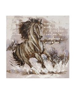 Pikturë,  HORSE ,  punim me metal,  100x100 cm