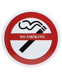 Sign, No Smoking, printed, red/white, 35x30 cm