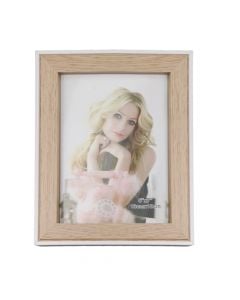 Photo frame, mdf, white/beige, 13x18cm