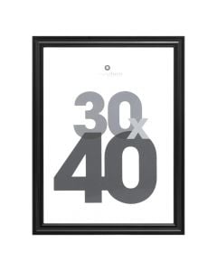 Photo frame, Mae, mdf/glass/plastic, black, 30xH40 cm