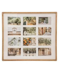 Photo frame, Milea, 12 photos, Mdf/glass/paper, colorful, 59.2xH53.8 cm